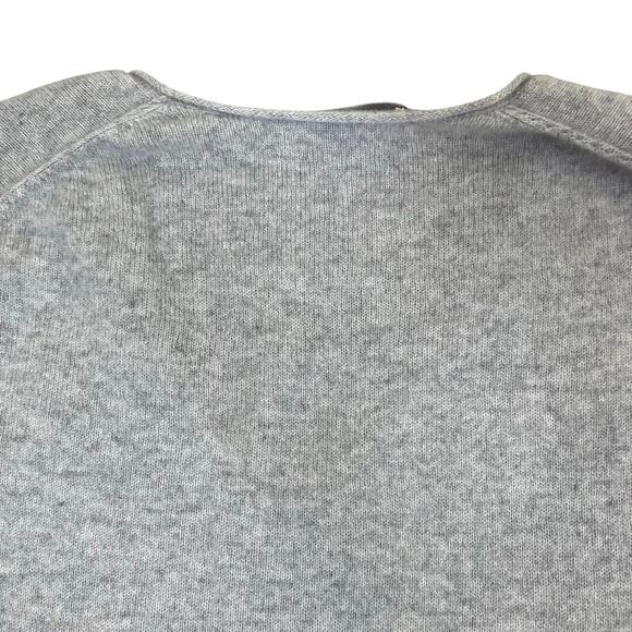 NakedCashmere Sz S Rolled V-neck Relaxed Sweater Heather Gray 100% Cashmere - Picture 14 of 16